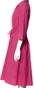 Hannoh Wessel ITALY. Pink Cotton Waist Tie Knee-Length Dress