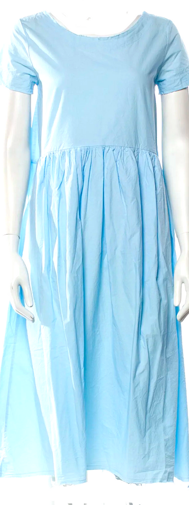 Hannoh Wessel ITALY. NEW W/TAGS. Light Blue Cotton Midi Length Dress
