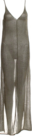 Joseph London. Gray Virgin Wool Mini Dress w/Ruffle Embellishment