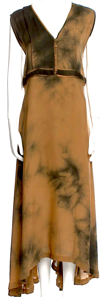 Isabel Benenato Italy. Tie-Dye Print Long Dress