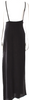 Isabel Benenato Italy. Black Silk Raw Edge Trim Long Dress