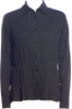 Issey Miyake Japan. Fete. Black Cotton Blend  Long Sleeve Button-Up Top