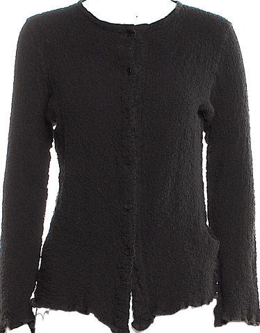 Mackage Montreal. Black Leather Long Sleeve Full Zip Collared Short Jacket