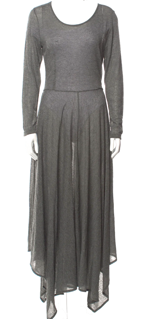 Ivan Grundahl Copenhagen. Grey Viscose/Wool/Poly Blend Long Sleeve Dress