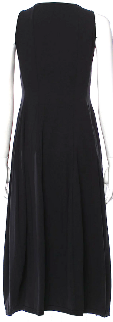 IVAN GRUNDAHL Copenhagen. Black Cotton Front Zippered Long Dress