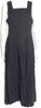 Ivan Grundahl Copenhagen. Black Cotton Blend Square Neckline Long Dress