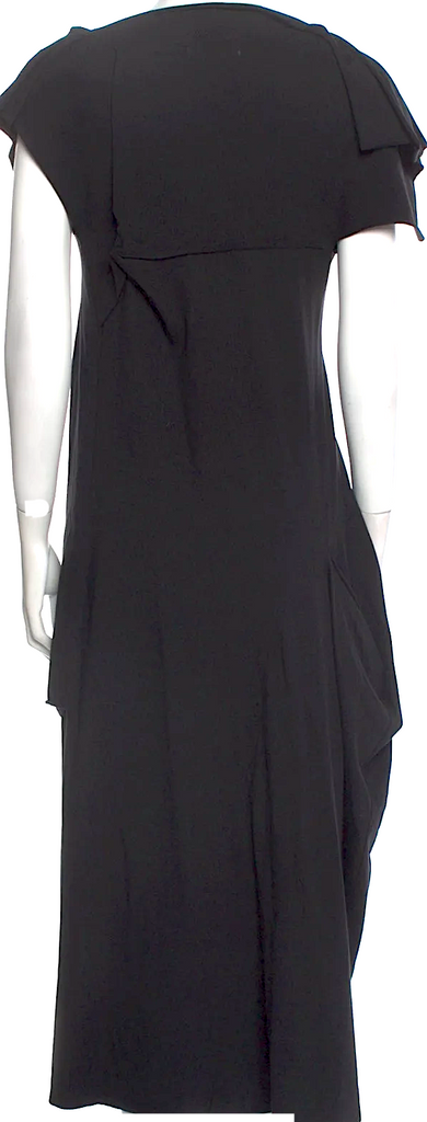 Ivan Grundahl Copenhagen. Black Cotton/Elastane Bateau Neckline Long Dress