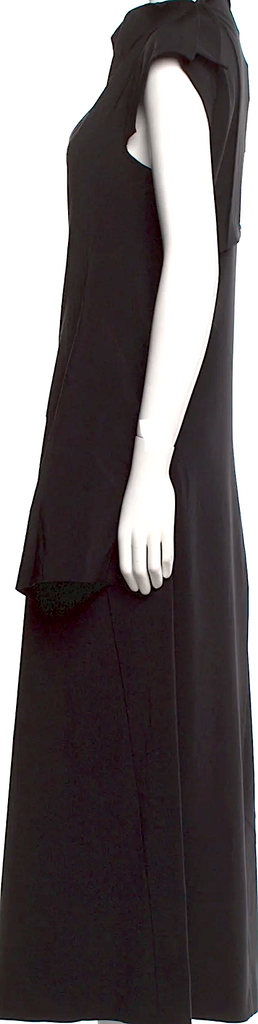 Ivan Grundahl Copenhagen. Black Polytech "Deformed" Long Dress