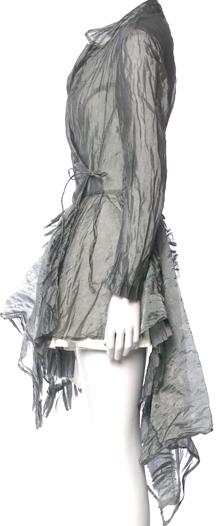 Ivan Grundahl Copenhagen. Grey/Silver V-Neck Knee-Length Dress