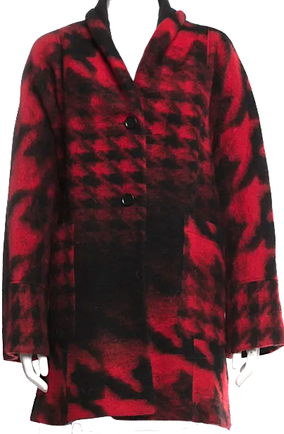 Ivan Grundahl Copenhagen. Shawl Collar Virgin Wool Patterned Coat