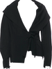 Ivan Grundahl Copenhagen. Black Unstructured Drape Collar Jacket