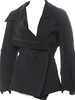 IVAN GRUNDAHL COPENHAGEN. Black Draped Collar Acetate/Viscose Jacket
