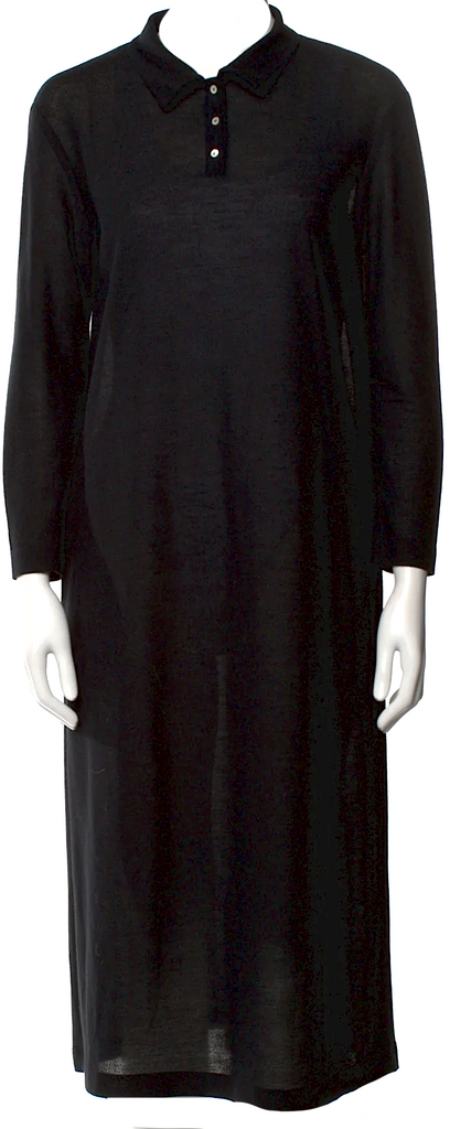 LA GARÇONNE MODERNE. Black Rayon Blend Shirt Dress