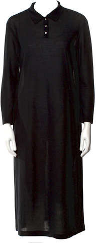 MIU MIU ITALY. Black Cotton/Viscose Lace Accent 2005 Collection Dress
