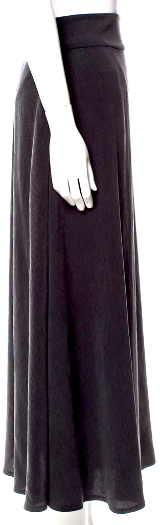 La Garçonne Moderne Gray Cupro Midi Length Skirt