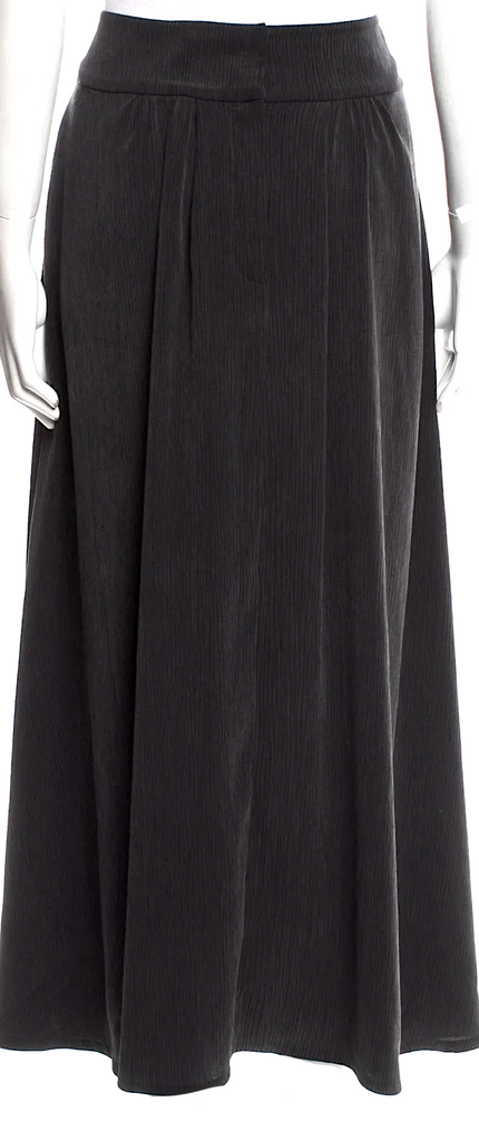 La Garçonne Moderne Gray Cupro Midi Length Skirt