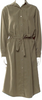 La Garçonne Moderne Green Rayon Blend Tie Waist Long Dress