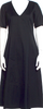 La Garçonne Moderne Cotton/Lycra Black Midi Length Dress