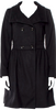 Love Moschino Italy. Black Virgin Wool Peacoat