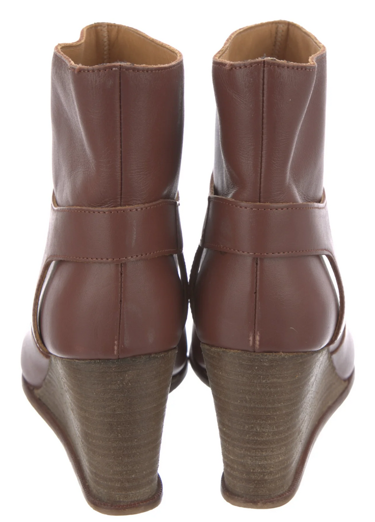 Maison Martin Margiela. MM6. Camel Color Leather Ankle Boots SZ 40