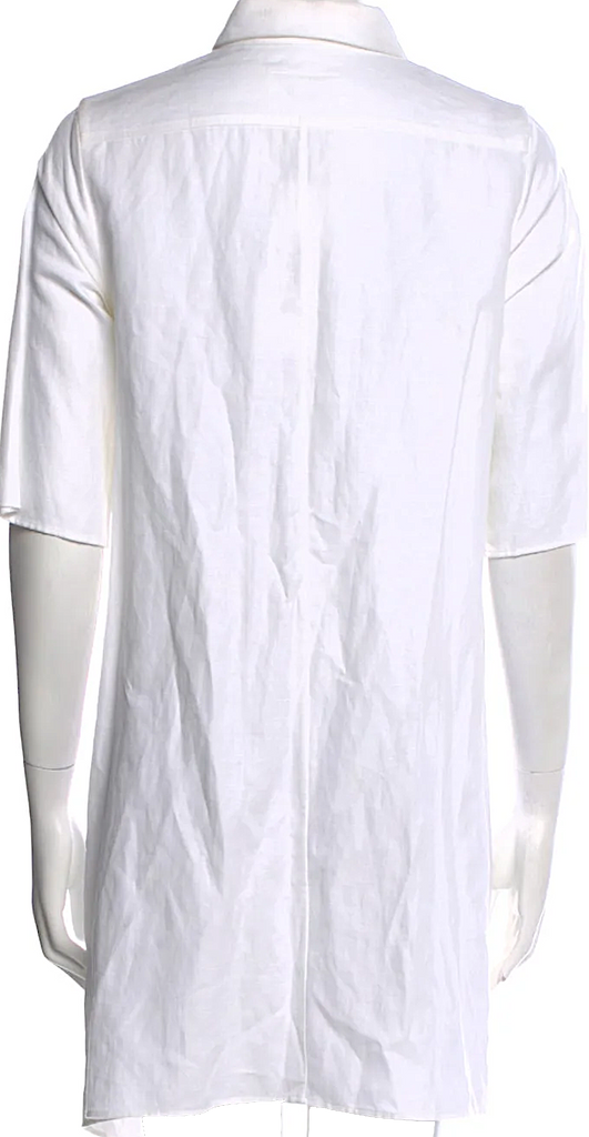 MAISON MARGIELA PARIS. MM6. White Cotton/Linen Mini Dress