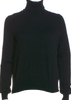 Maison Margiela Paris. MM6. Black Wool Cutout Accent Turtleneck Sweater