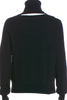 Maison Margiela Paris. MM6. Black Wool Cutout Accent Turtleneck Sweater