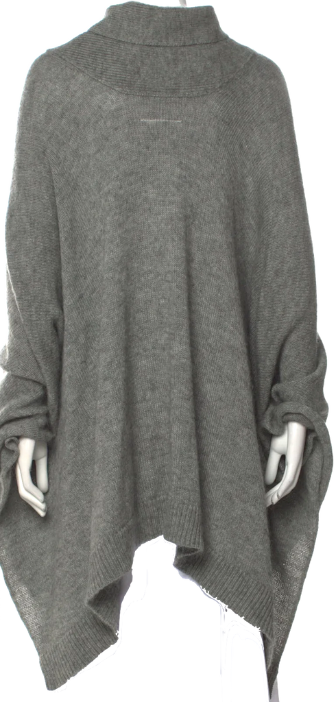 Maison Margiela MM6 Paris. Cotton/Mohair Cardigan/Poncho Style Sweater