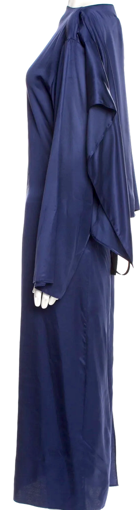 Maison Margiela PARIS. MM6 Blue Bateau Neckline Long Dress