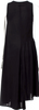 Maison Margiela Paris. MM6. Black Viscose Blend V-Neck Knee-Length Dress