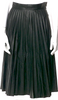 Maison Margiela Paris. MM6. Black Pleated Accents Midi Length Skirt