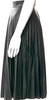 Maison Margiela Paris. MM6. Black Pleated Accents Midi Length Skirt