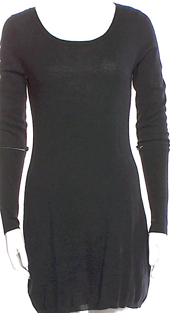 Maison Margiela MM6 Paris. Black Wool/Silk/Cashmere Blend Mini Dress