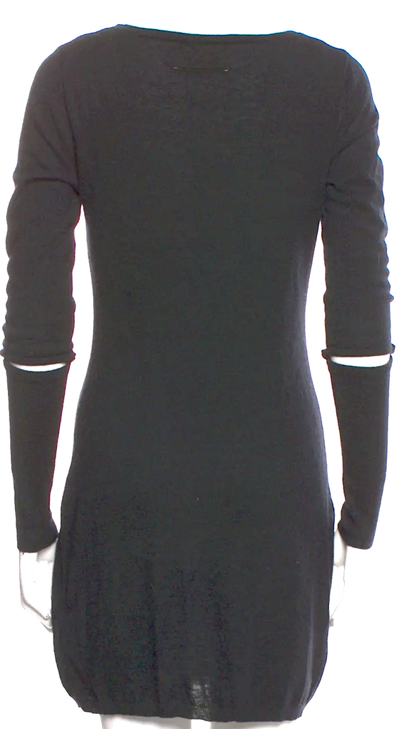Maison Margiela MM6 Paris. Black Wool/Silk/Cashmere Blend Mini Dress