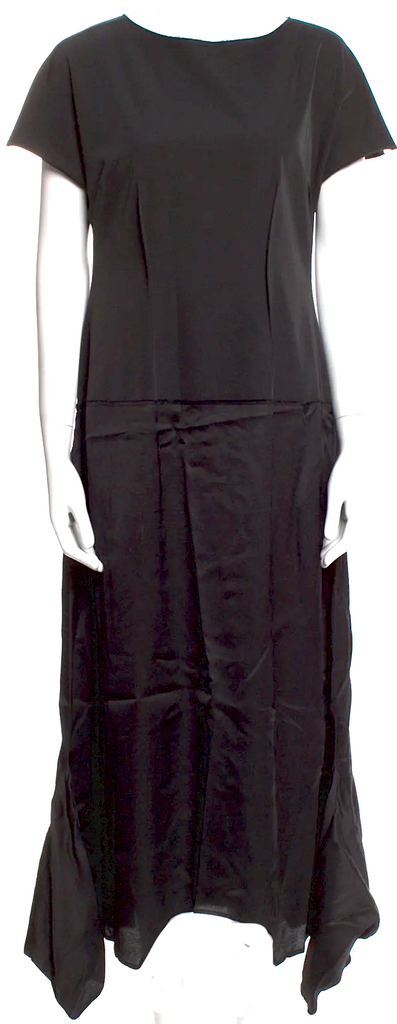 Maison Margiela Paris. MM6 Black Scoop Neck Long Dress