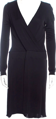 ISSEY MIYAKE JAPAN. EPOCA Black Strap Halter Design Wool Dress