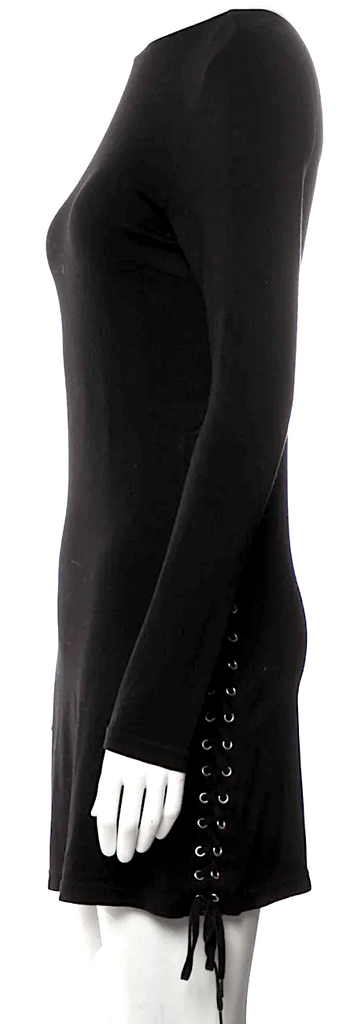 Alexander McQueen UK.  Black 2017 Collection Mini Dress
