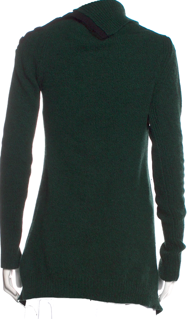 Alexander McQueen UK. McQ Green Wool Blend Cowl Neck Sweater