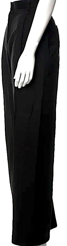Nili Lotan  NY. Black Cotton/Elastane Wide Leg Pants