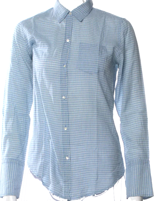 Nili Lotan NY.  Plaid Print Long Sleeve Button-Up Top