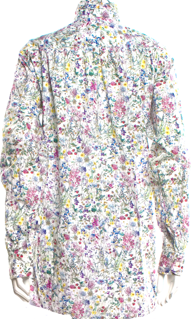 Needles Japan. Cotton Floral Print Mock Neck Blouse