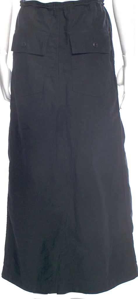 NEEDLES JAPAN. Black Embroidered Accent Maxi Skirt