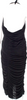 NORMA KAMALI NY. Black Ruched Halterneck Midi Length Dress