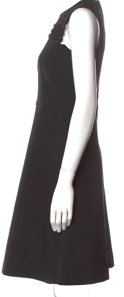 COMME DES GARCONS JAPAN. NOIR KEI NINOMIYA Black Crew Neck Knee-Length Dress