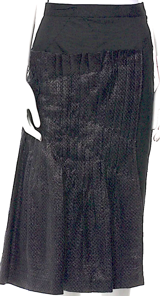 COMME DES GARCONS JAPAN. NOIR KEI NINOMIYA 2013 Collection Black Pleated Embellished Skirt