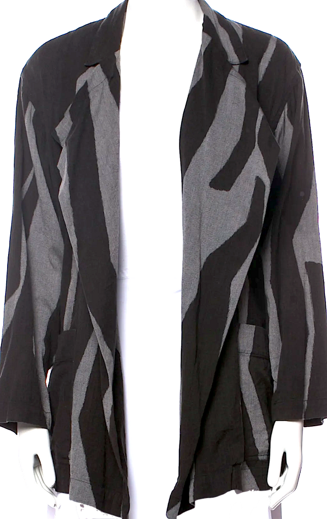 ISSEY MIYAKE JAPAN. Plantation Line Colorblock Pattern Jacket