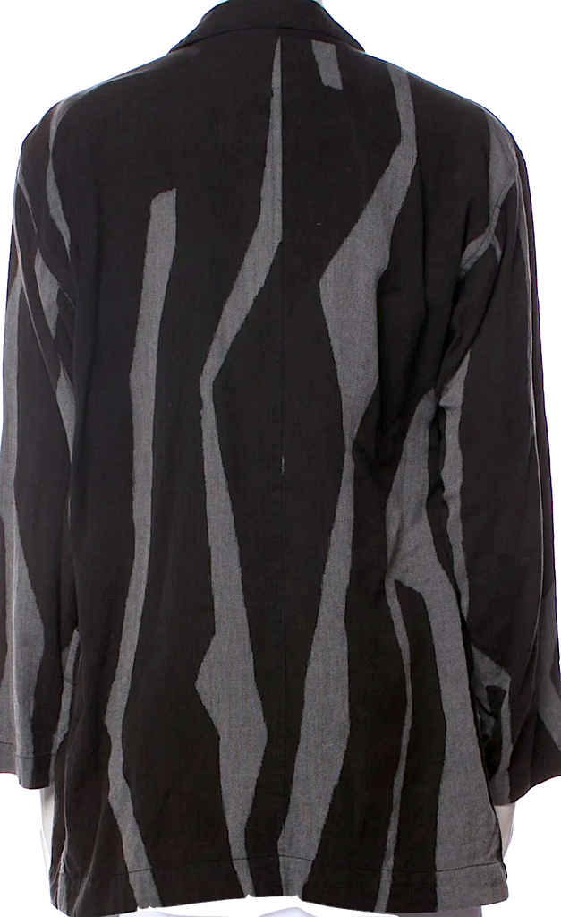 ISSEY MIYAKE JAPAN. Plantation Line Colorblock Pattern Jacket