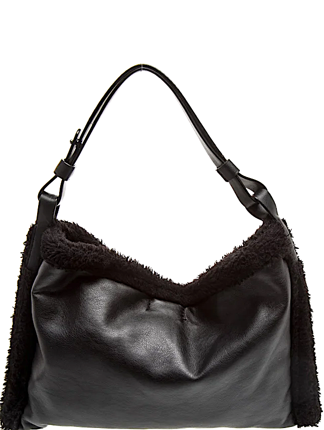 Proenza Schouler NY. BLACK LAMBSKIN LEATHER WHITE LABEL SHOULDERBAG