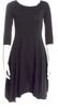 Rundholz Black Label. Black 3/4 Sleeve Polytech Fabric Mini Dress