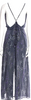 Reformation. Blue Ruffle Printed Long Dress